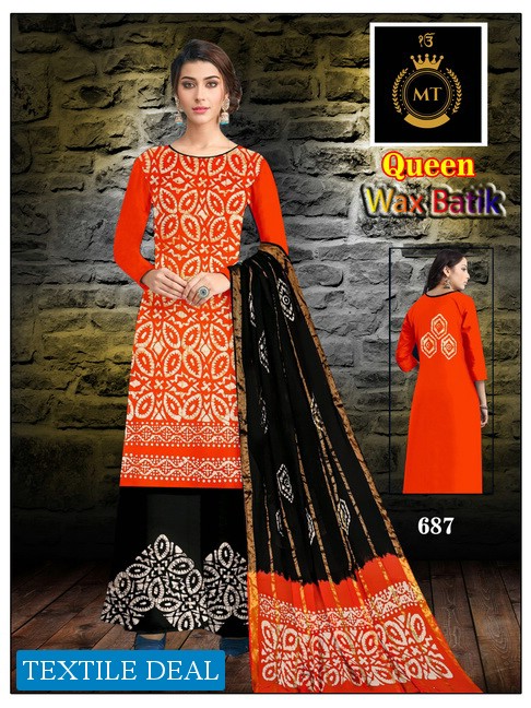 MT Queen Wholesale Wax Batik Dress Material Catalogs