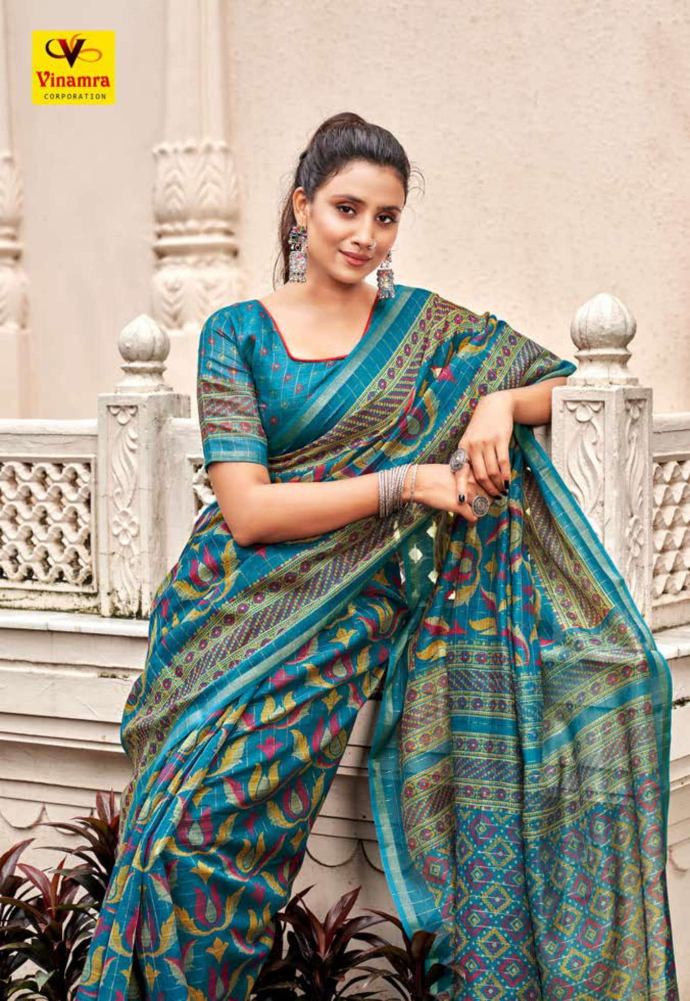 VINAMRA WOMEN SILK VOL 1 COTTON SILVER ZARI FABRIC SARIS WHOLESALE SHOP