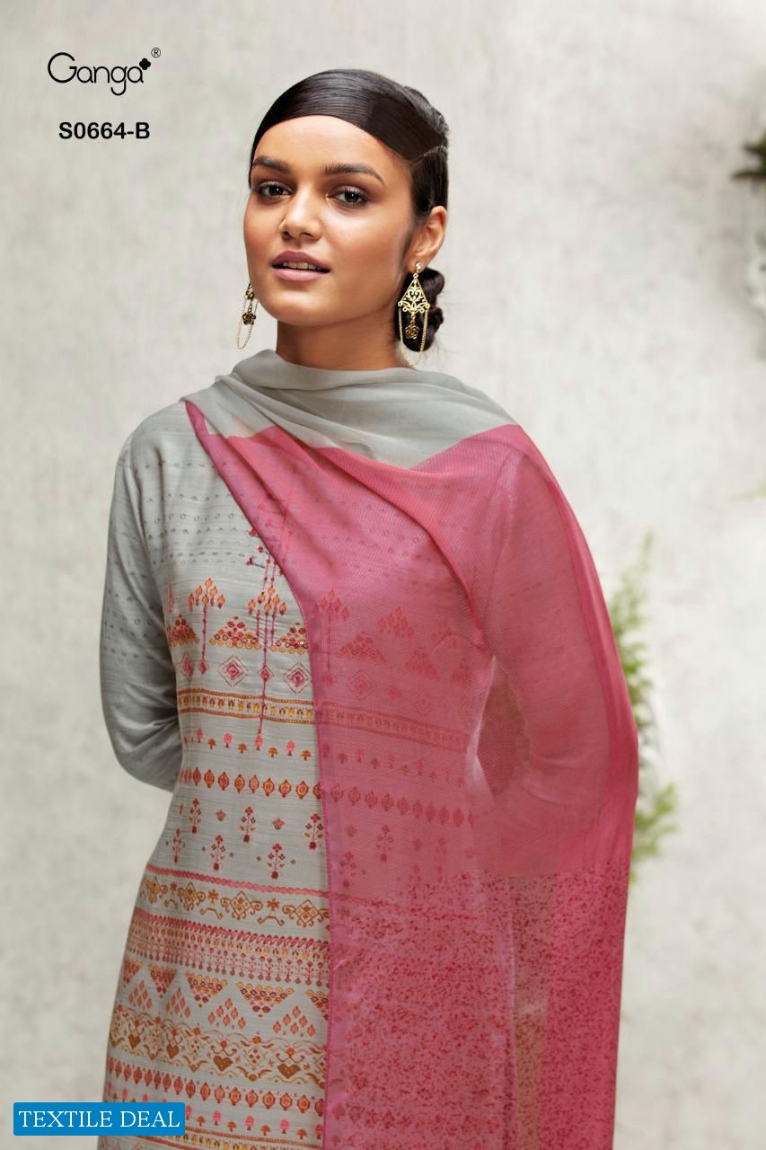 Ganga Vanya S0664 Wholesale Bemberg Silk Salwar Kameez