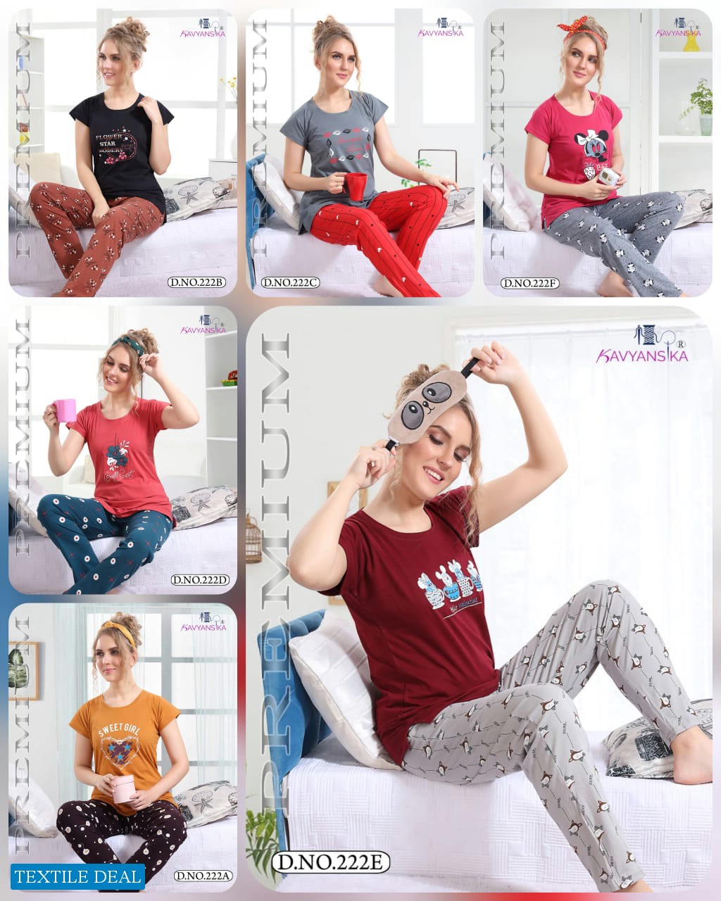 Kavyansika Full Pyjama Vol-222 Wholesale Women Pyjama Night Suits