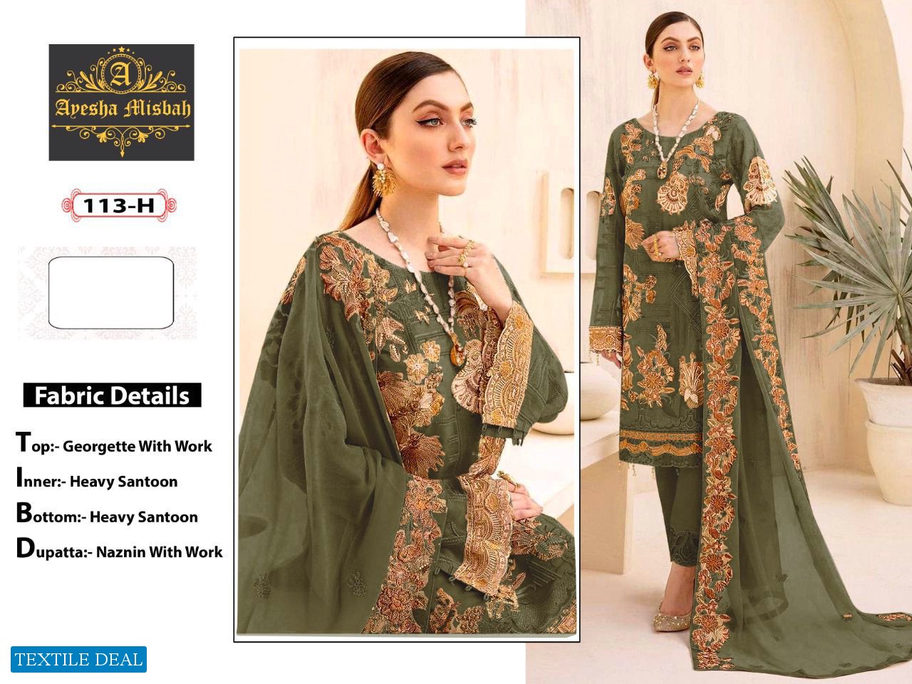 Ayesha Misbah D.no 113 Colour Wholesale Pakistani Concept Dress