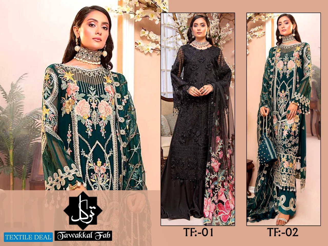Tawakkal Fab TF01 To TF02 Wholesale Pakistani Concept Dress