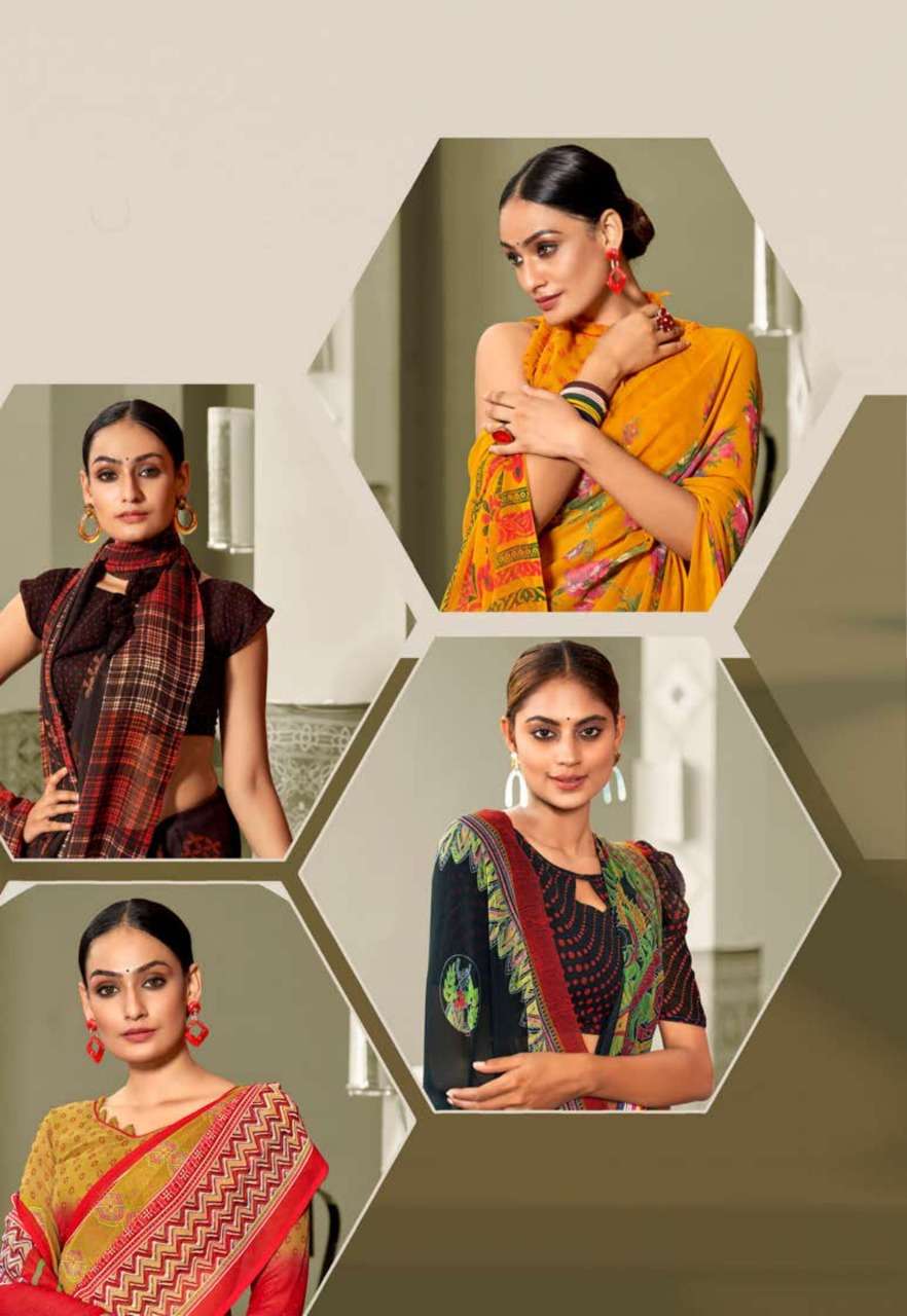 VINAMRA CORPORATION BHAGYA LAKSHMI VOL 1 CASUAL WEAR SAREES COLLECTION IN SURAT