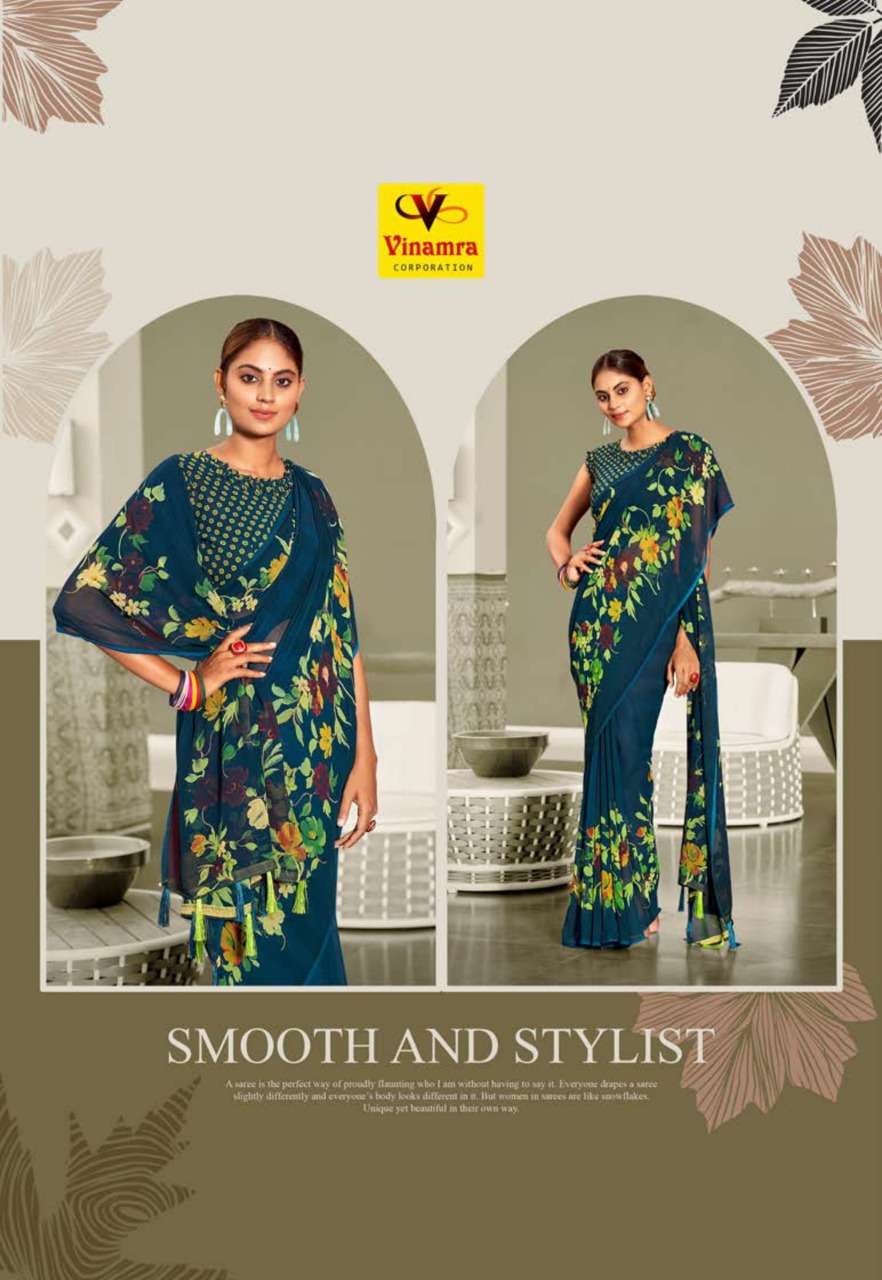 VINAMRA CORPORATION BHAGYA LAKSHMI VOL 1 CASUAL WEAR SAREES COLLECTION IN SURAT