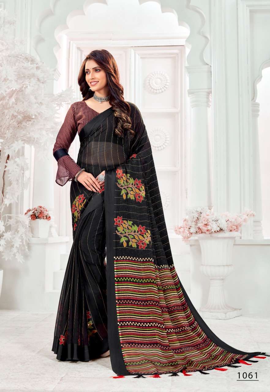 VINAMRA SIMRAN CHIFFON SATIN VOL 6 FANCY SARIS WHOLESALER