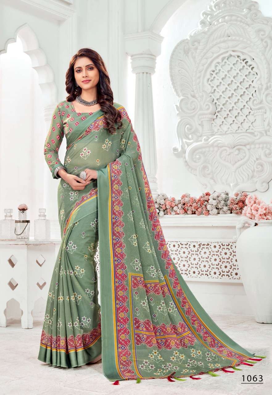 VINAMRA SIMRAN CHIFFON SATIN VOL 6 FANCY SARIS WHOLESALER