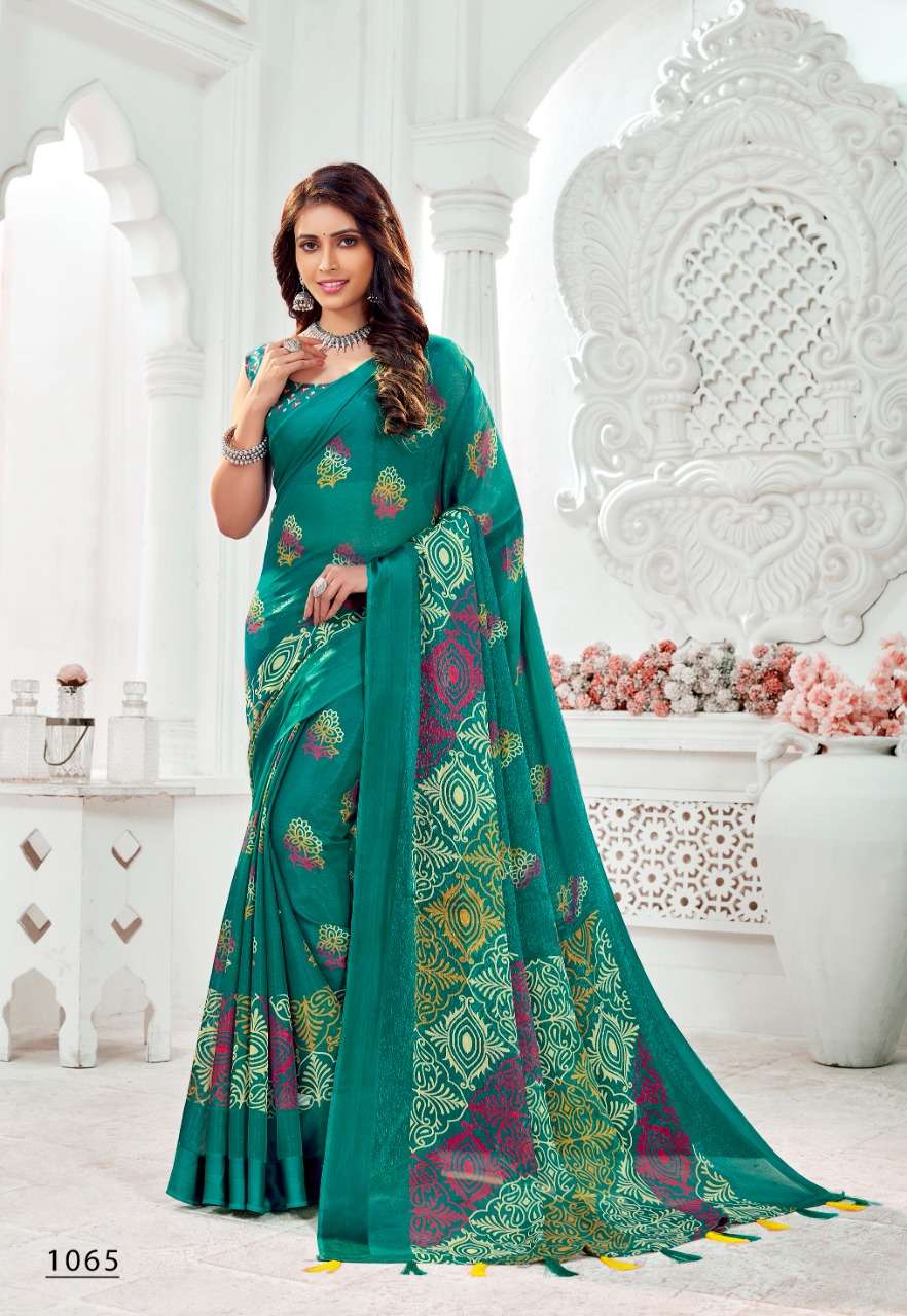 VINAMRA SIMRAN CHIFFON SATIN VOL 6 FANCY SARIS WHOLESALER