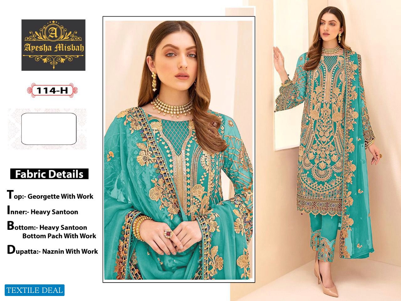 Ayesha Misbah D.no 114 Colour Wholesale Pakistani Concept Dress