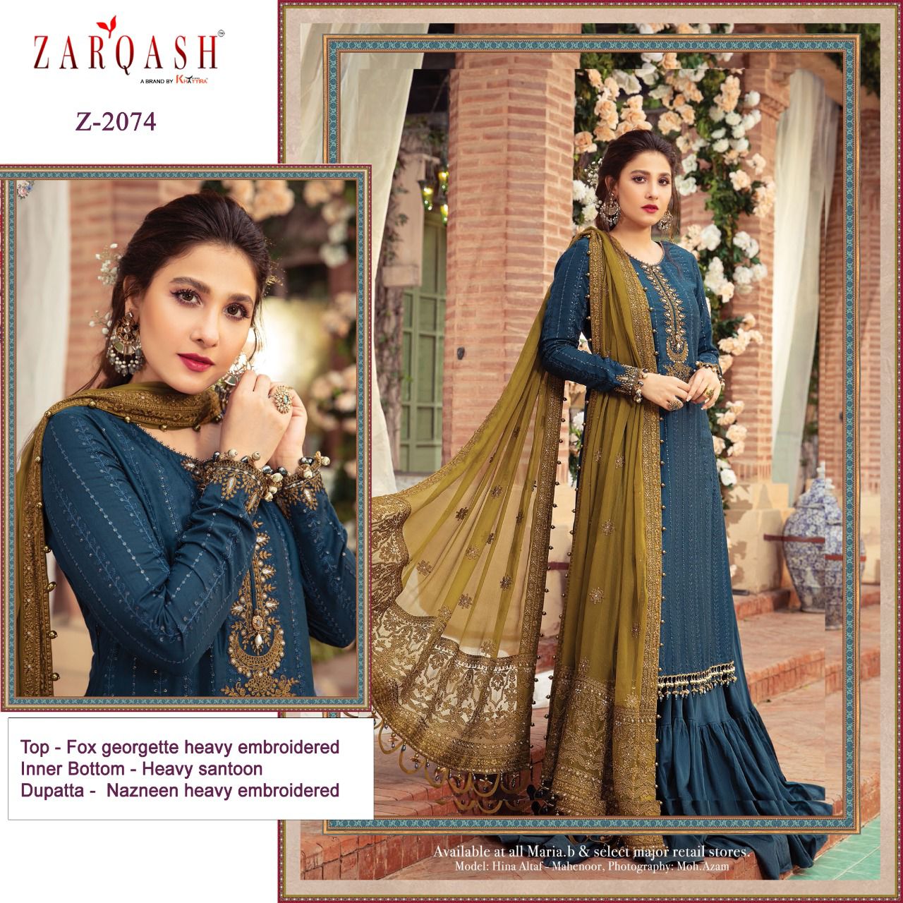 Zarqash Sateen Maria.B Wholesale Pakistani Concept Dress