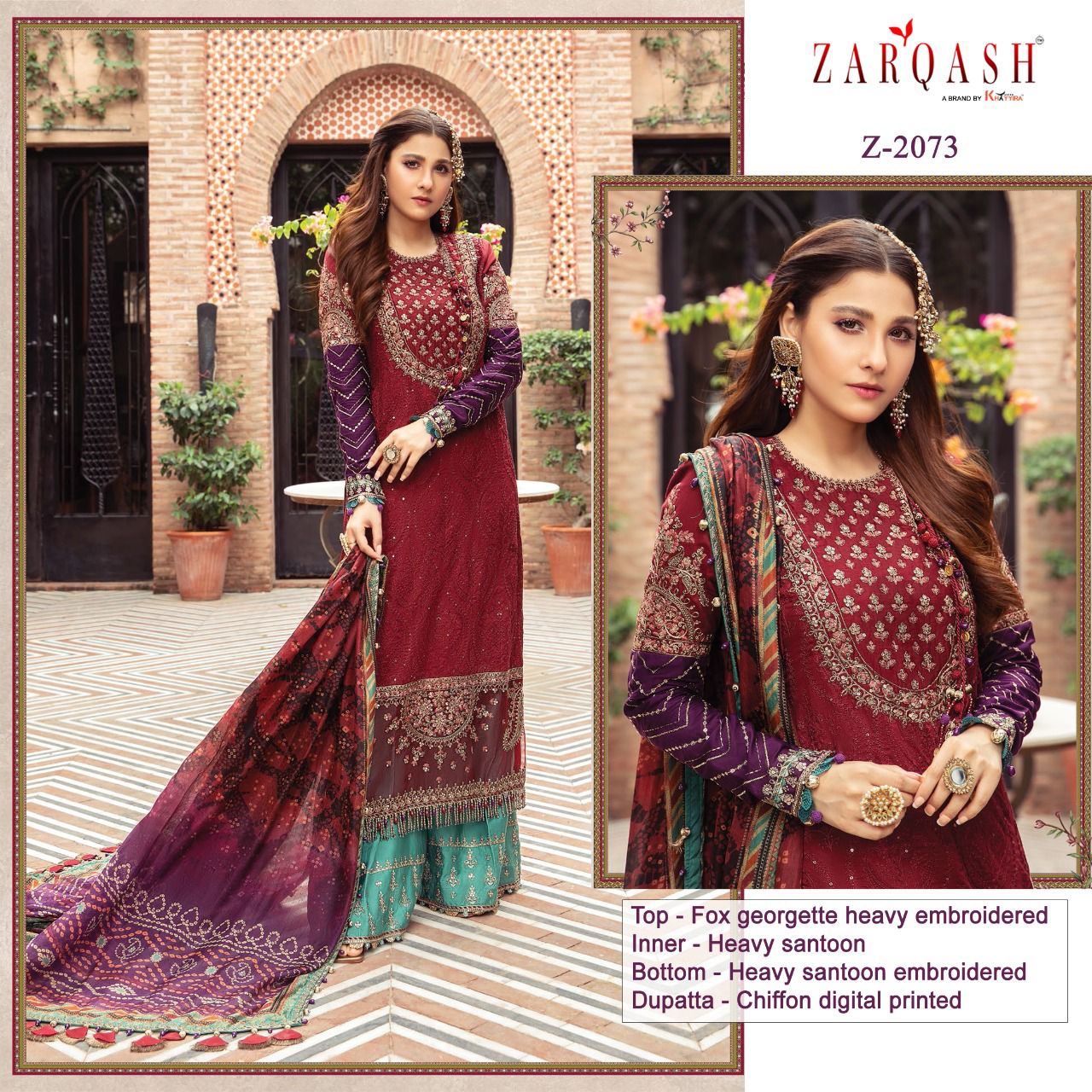 Zarqash Sateen Maria.B Wholesale Pakistani Concept Dress