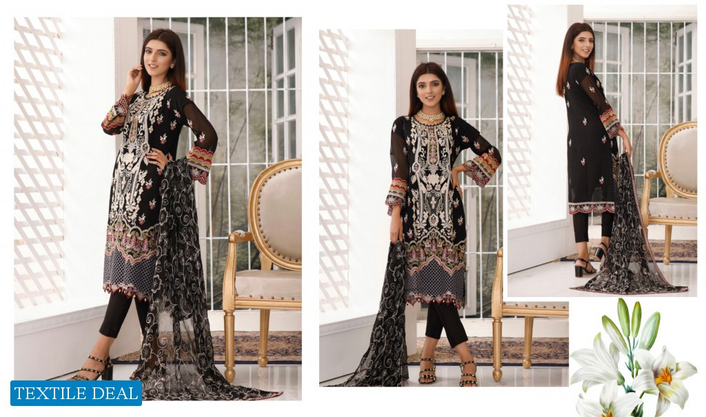 Rana Arts Dastaan Wholesale Embroidery Chiffon Collection