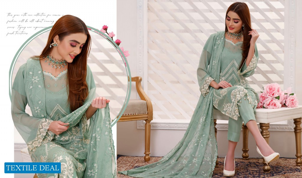 Rana Arts Dastaan Wholesale Embroidery Chiffon Collection