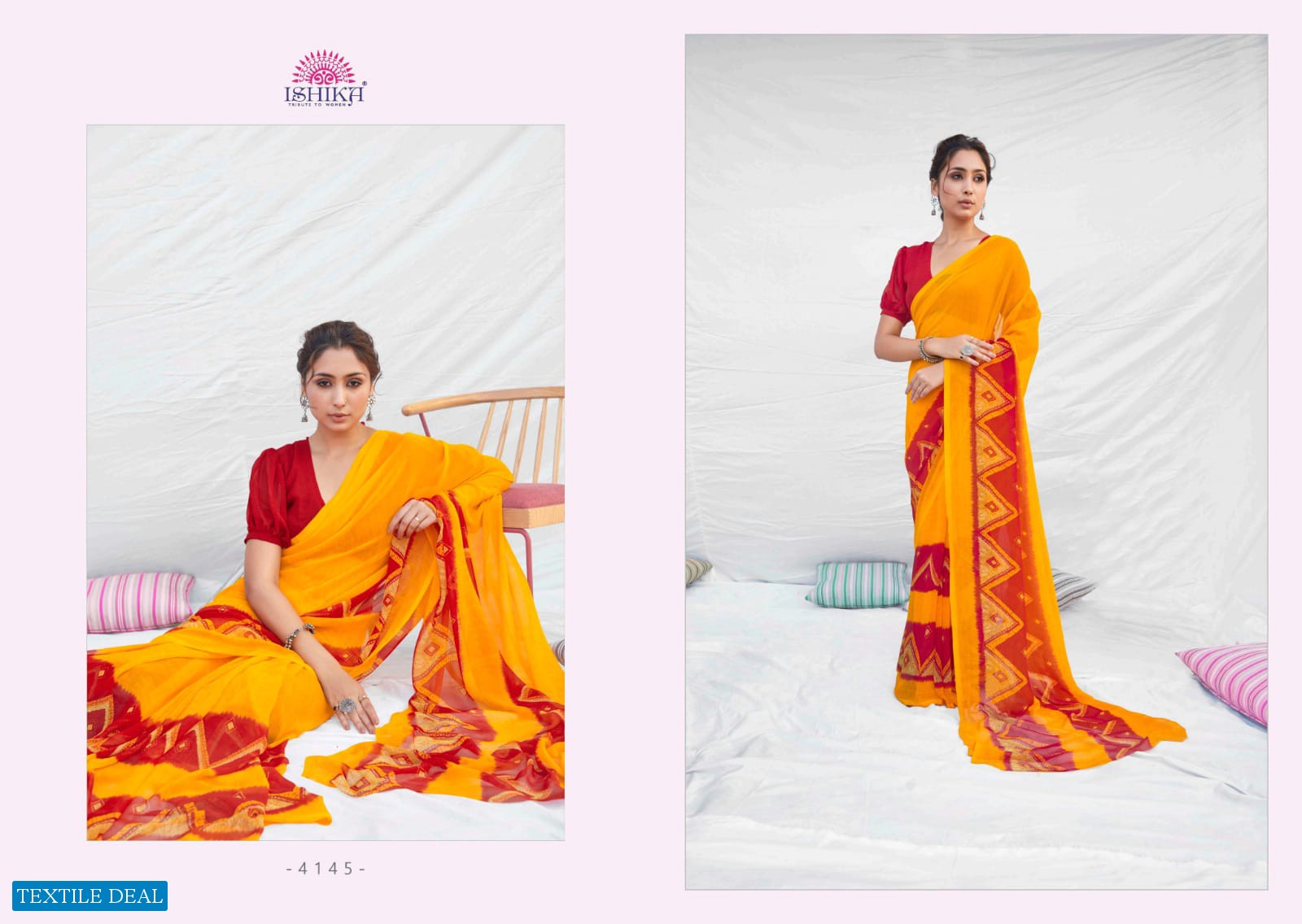 Ishika Nethra Wholesale Heavy Weightless Sarees