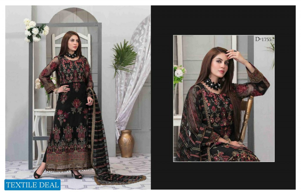 AYI GUL LUXURY CHIFFON SEMI-STICHED COLLECTION by TAWAKKAL FABRICS
