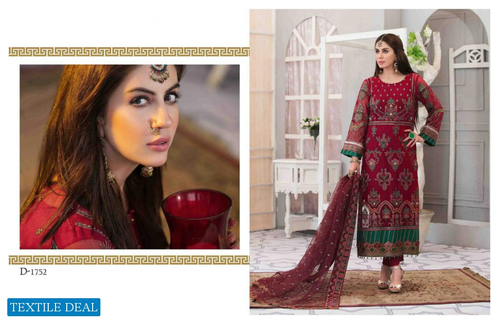 AYI GUL LUXURY CHIFFON SEMI-STICHED COLLECTION by TAWAKKAL FABRICS