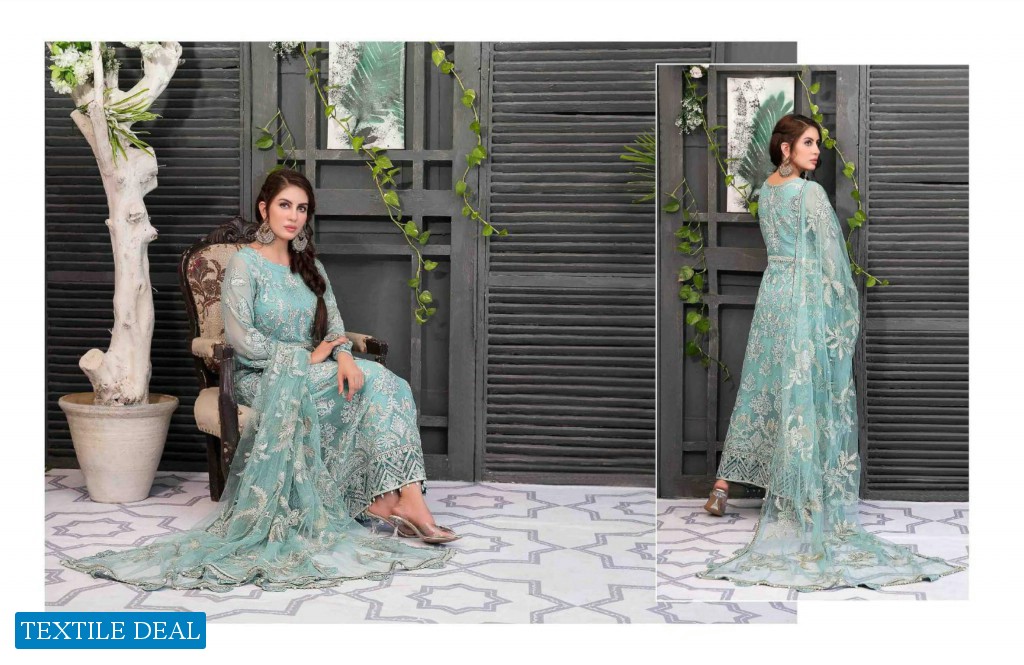 AYI GUL LUXURY CHIFFON SEMI-STICHED COLLECTION by TAWAKKAL FABRICS