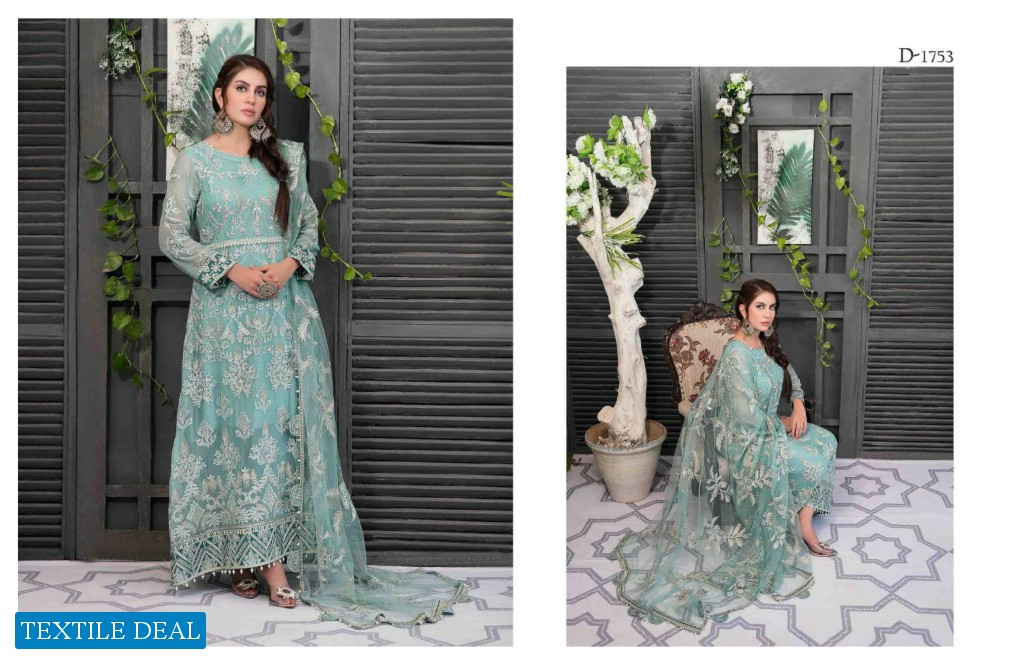 AYI GUL LUXURY CHIFFON SEMI-STICHED COLLECTION by TAWAKKAL FABRICS