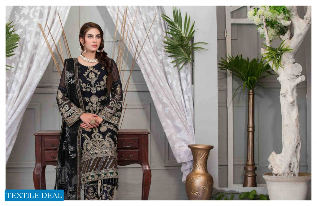 AYI GUL LUXURY CHIFFON SEMI-STICHED COLLECTION by TAWAKKAL FABRICS