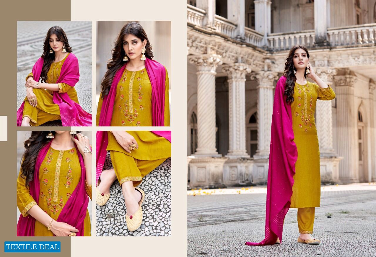 Sweety Rome Wholesale Fancy Silk Kurti With Dupatta And Pants Catalogs