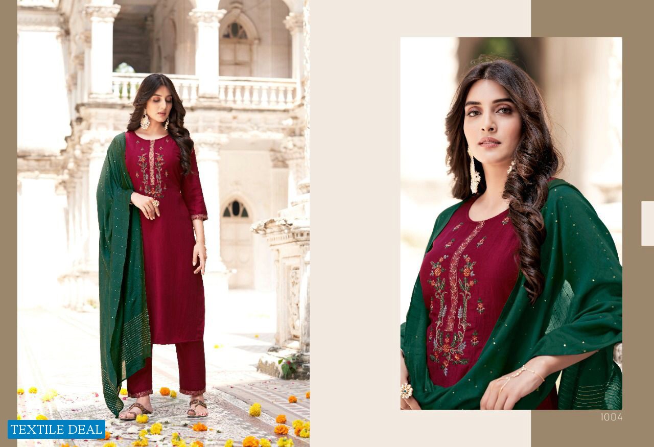Sweety Rome Wholesale Fancy Silk Kurti With Dupatta And Pants Catalogs