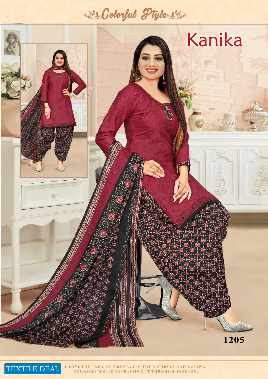 Amit Kanika Vol-12 wholesale Cotton Readymade Patiyala Suits