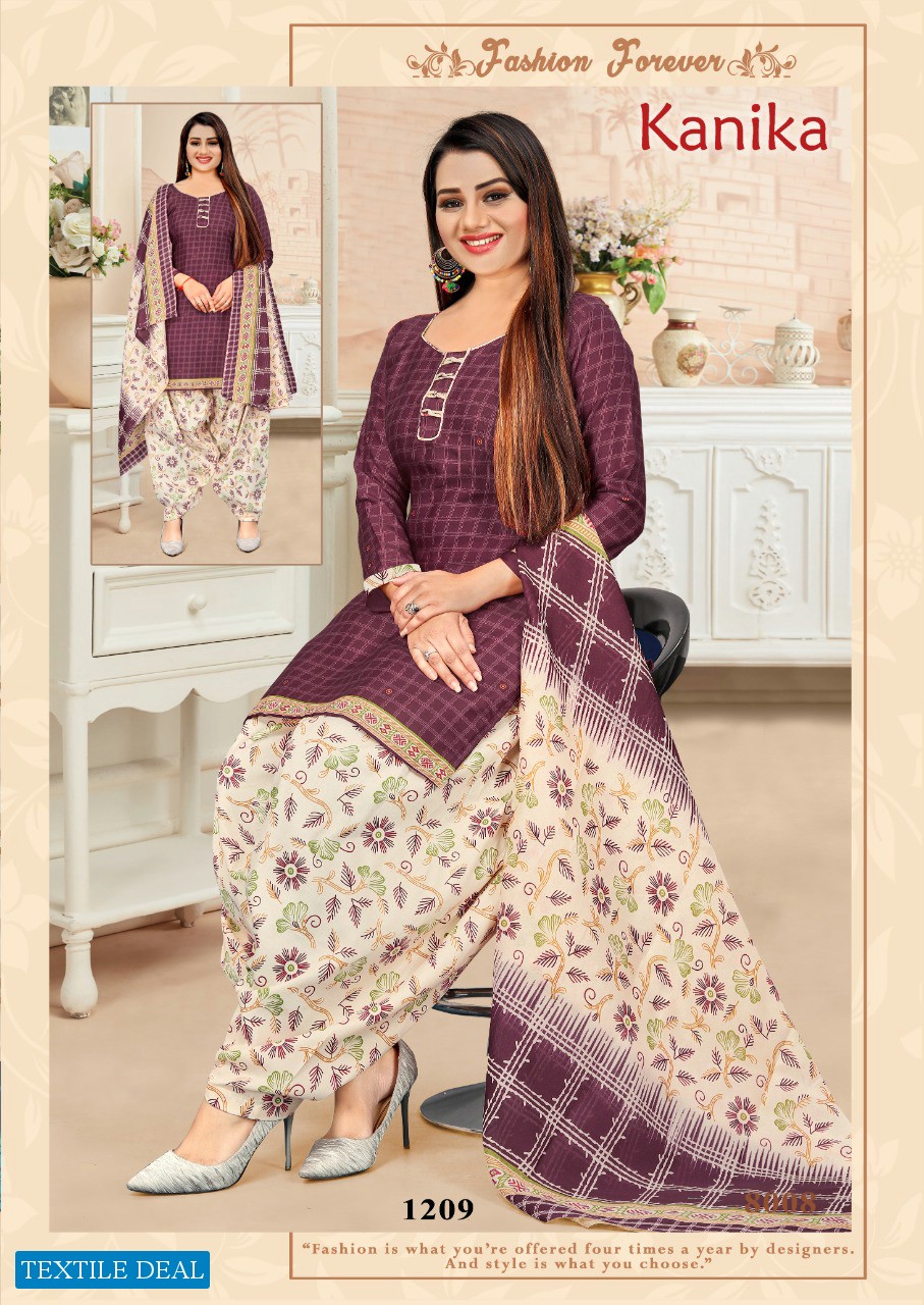 Amit Kanika Vol-12 wholesale Cotton Readymade Patiyala Suits