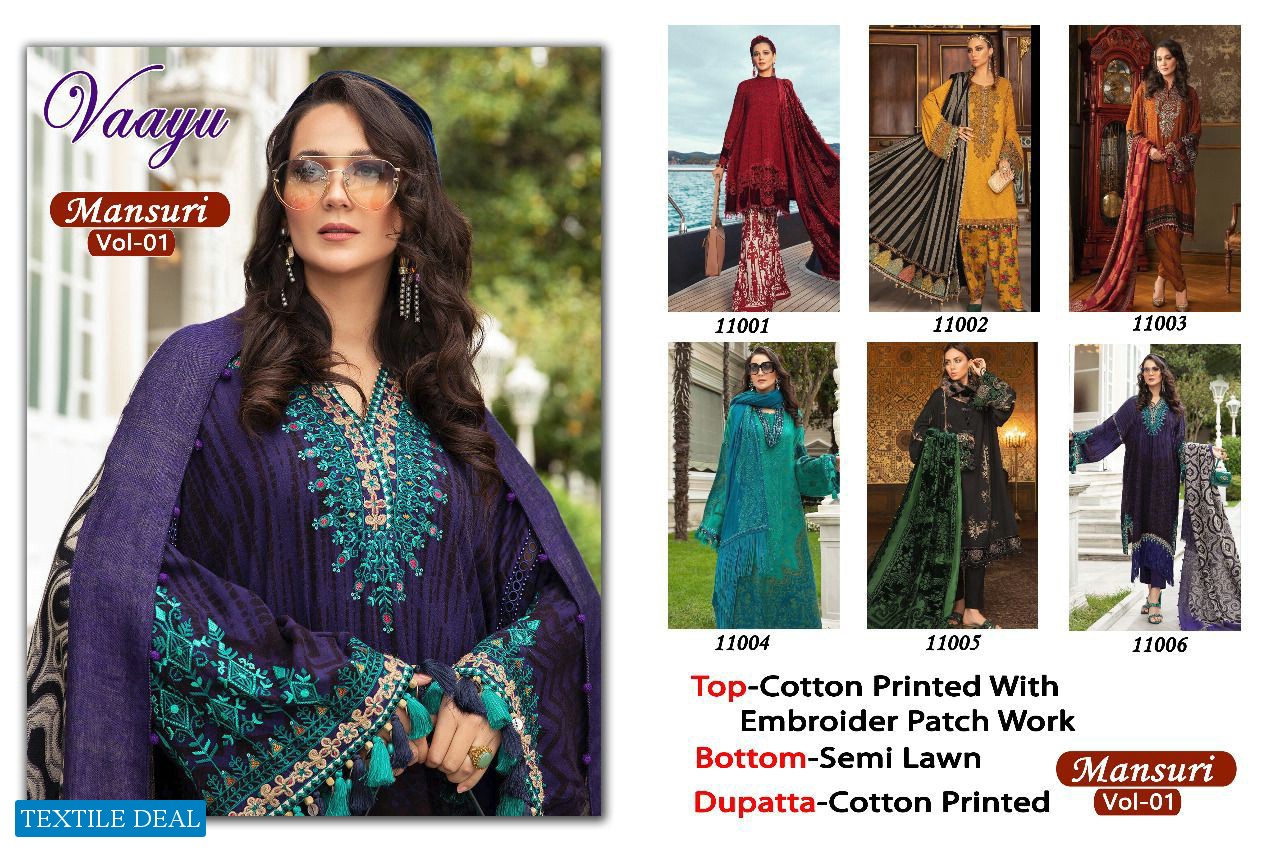 Vaayu Mansuri Vol-1 Wholesale Pakistani Concept Dress