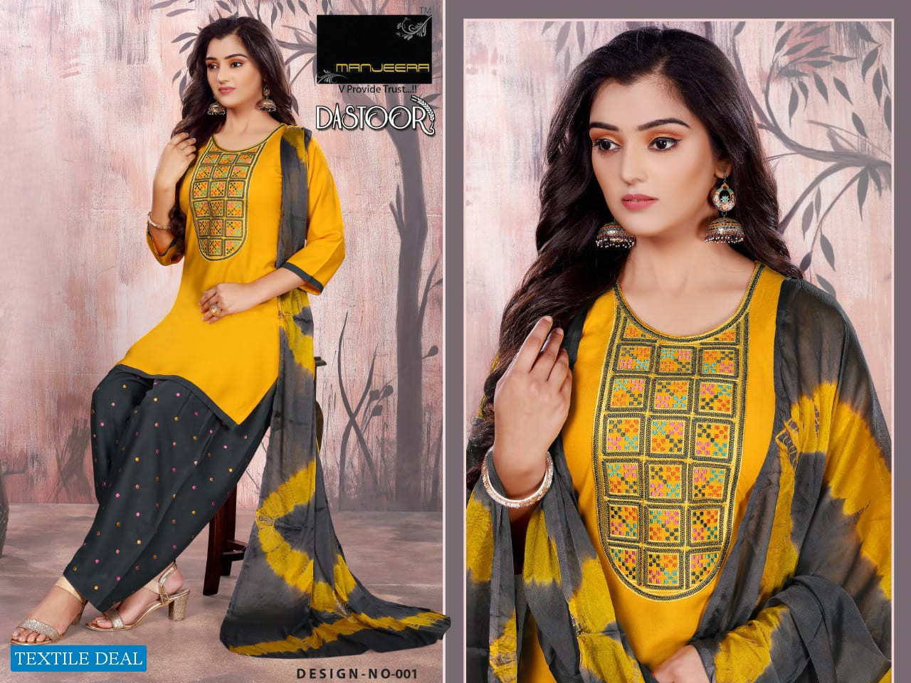 Manjeera Dastoor Wholesale Reyon Work Readymade Dress