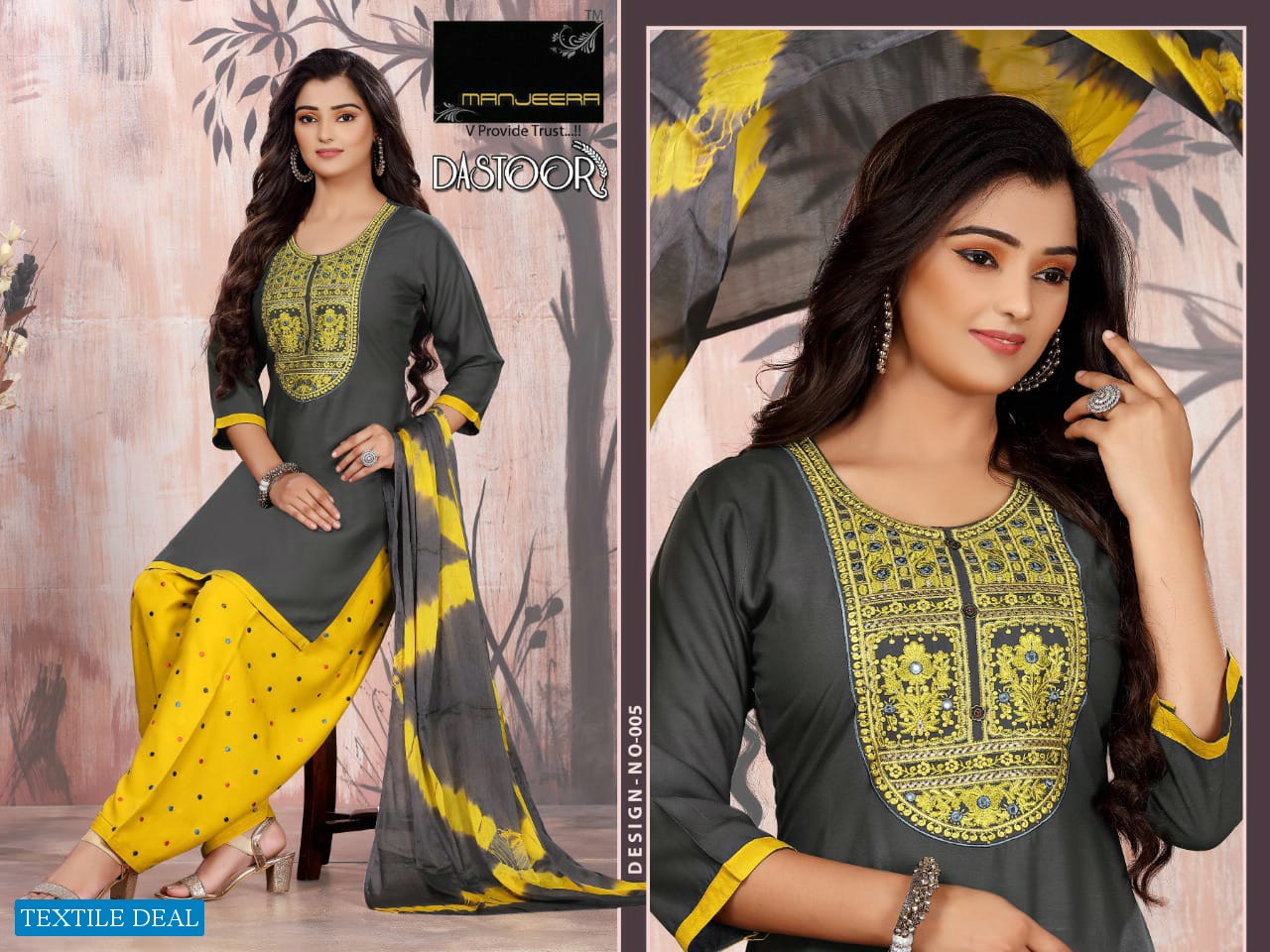 Manjeera Dastoor Wholesale Reyon Work Readymade Dress