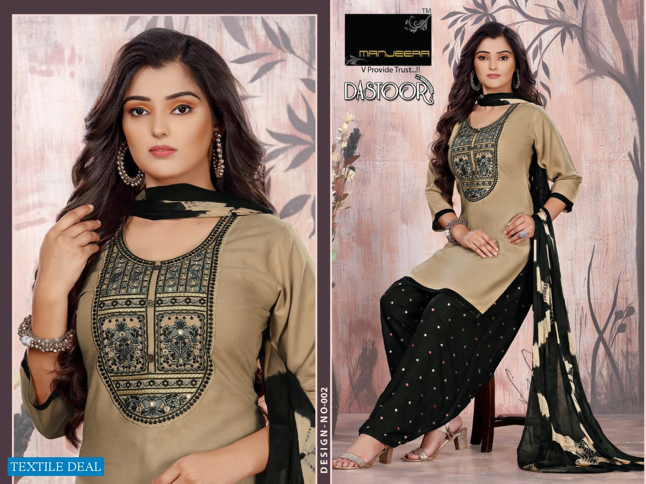 Manjeera Dastoor Wholesale Reyon Work Readymade Dress