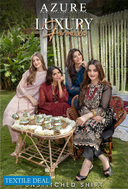Azure Luxury Formal Unstiched Shirt Pakistani Catalog