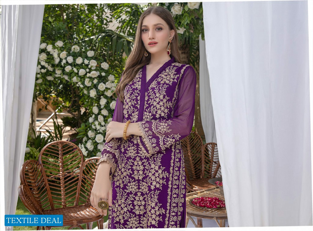 Azure Luxury Formal Unstiched Shirt Pakistani Catalog