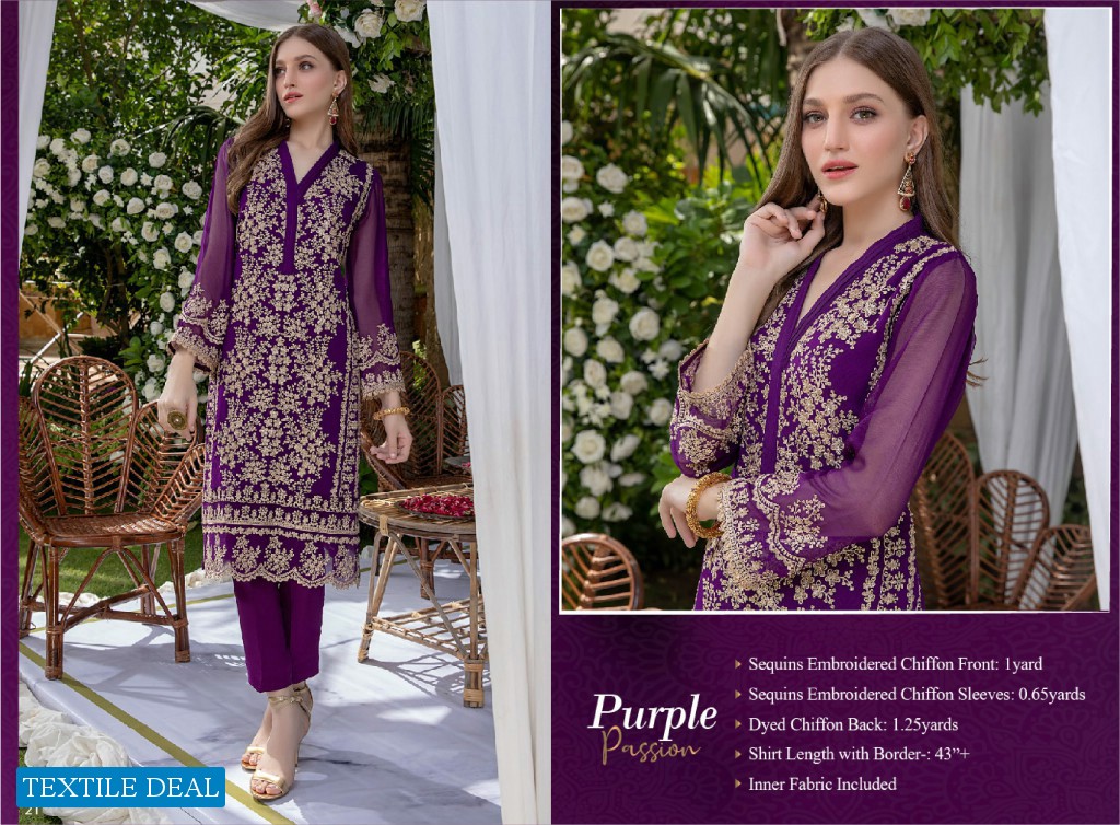 Azure Luxury Formal Unstiched Shirt Pakistani Catalog