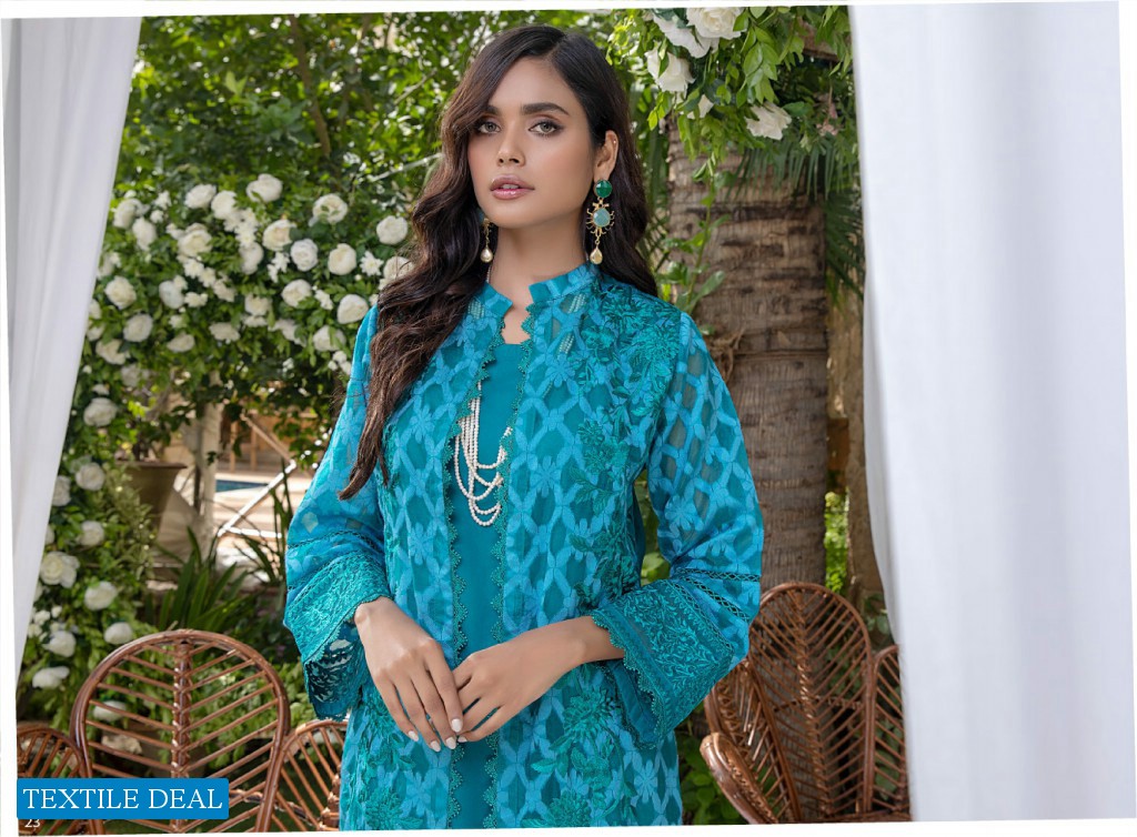 Azure Luxury Formal Unstiched Shirt Pakistani Catalog