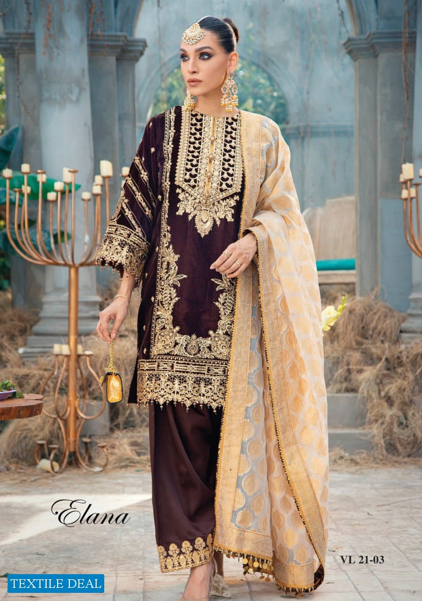 Anaya By Kiran Chaudhry Velour De Fete 21 Unstiched Velvet Luxury Collection 2021