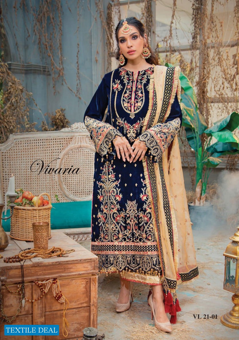 Anaya By Kiran Chaudhry Velour De Fete 21 Unstiched Velvet Luxury Collection 2021