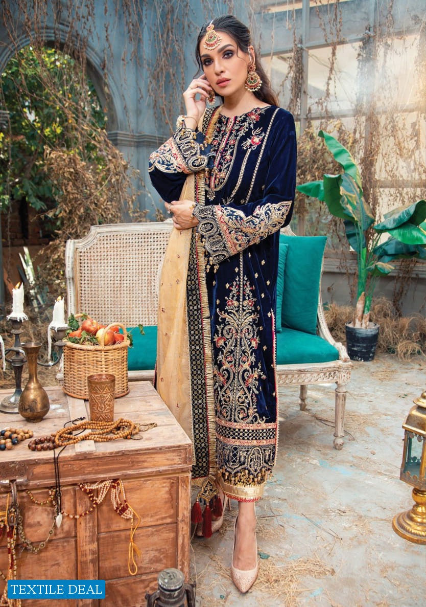 Anaya By Kiran Chaudhry Velour De Fete 21 Unstiched Velvet Luxury Collection 2021