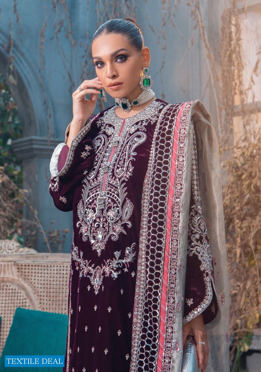 Anaya By Kiran Chaudhry Velour De Fete 21 Unstiched Velvet Luxury Collection 2021