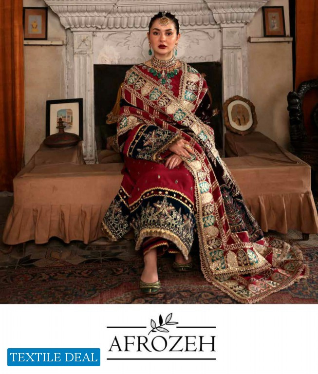Afrozeh Naghma Luxury Velvet Wholesale Original Pakistani Dress