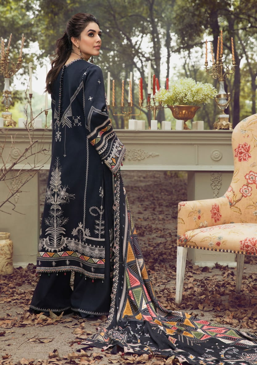 Anaya Viva Winter 2021 Unstitched 3pc Embroidered Linen Shawl Collection
