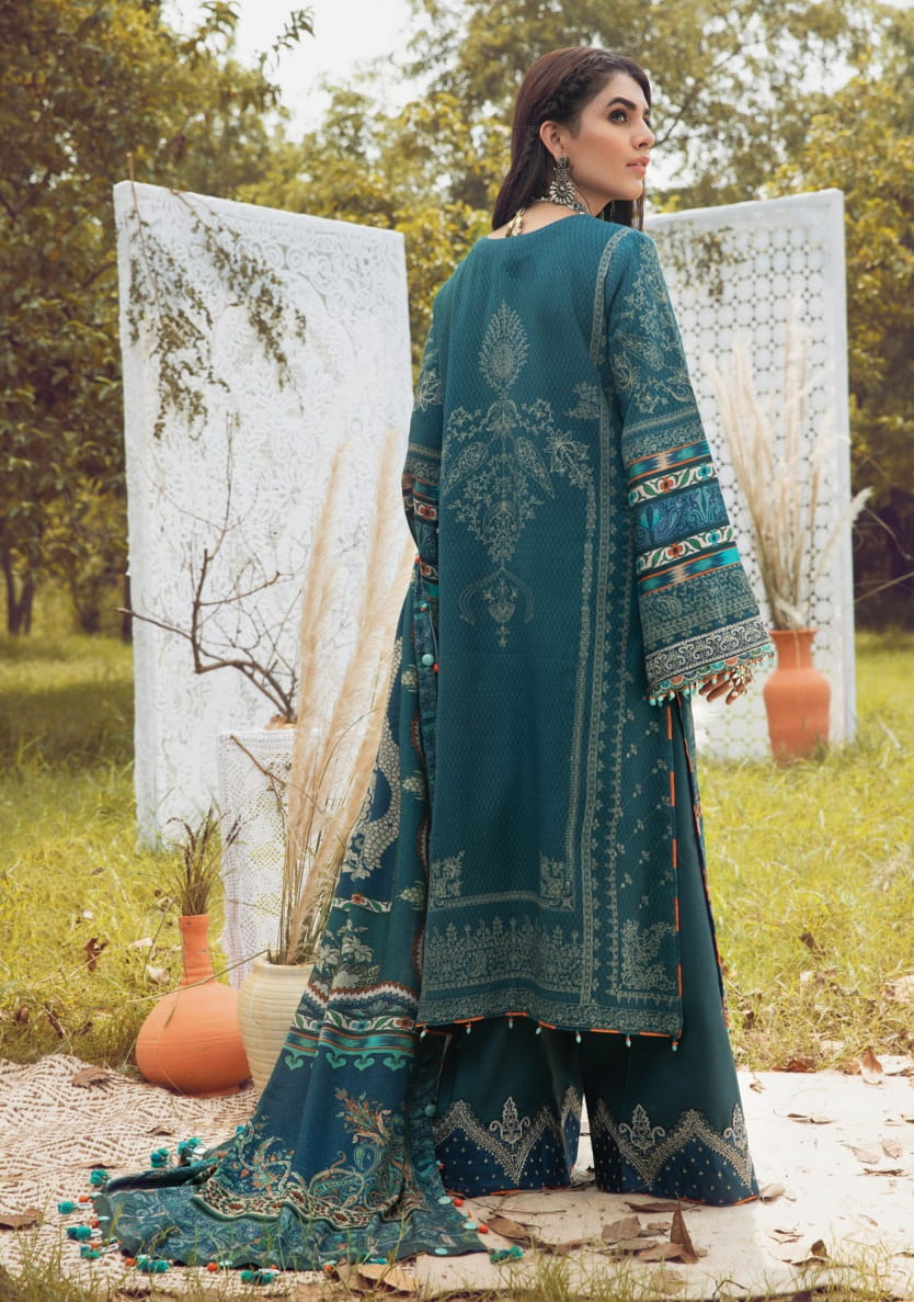 Anaya Viva Winter 2021 Unstitched 3pc Embroidered Linen Shawl Collection