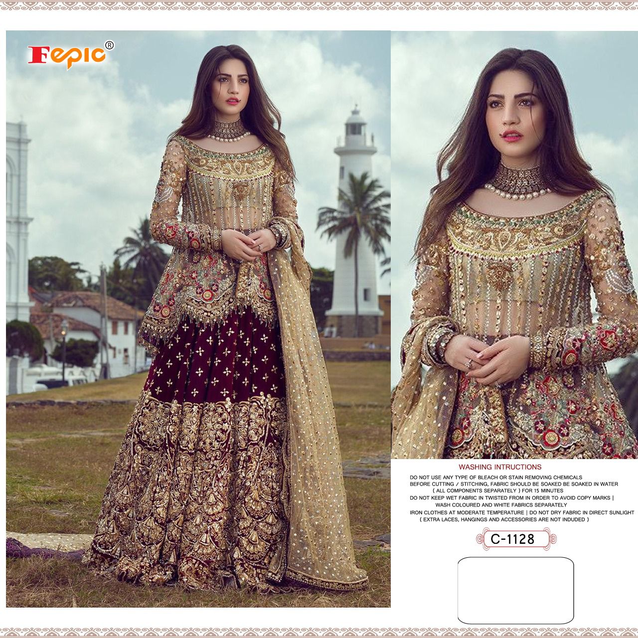 FEPIC ROSEMEEN C 1128 DESIGN COLORS PAKISTANI DRESSES