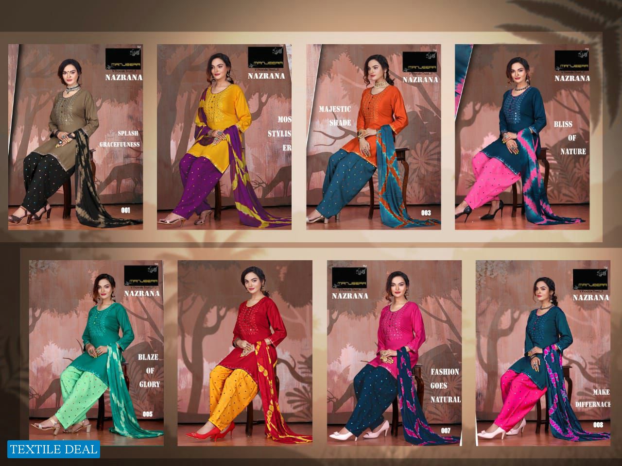 Manjeera Nazrana Wholesale Reyon Work Readymade Dress