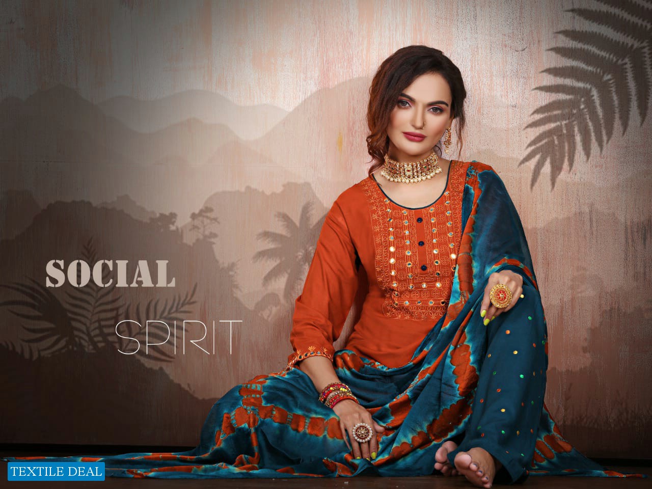 Manjeera Nazrana Wholesale Reyon Work Readymade Dress