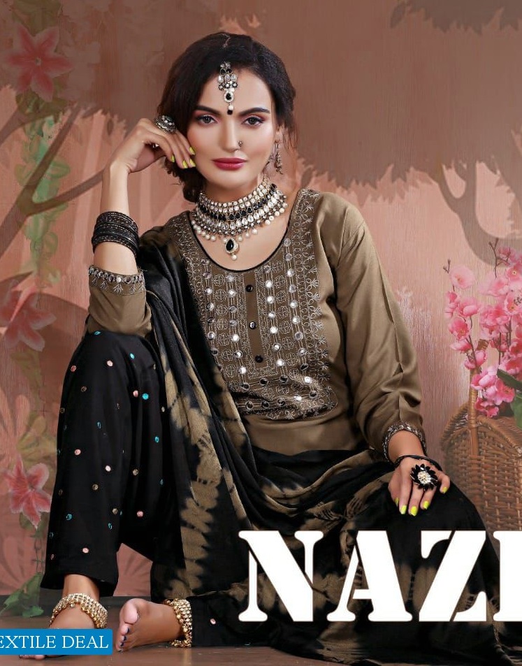 Manjeera Nazrana Wholesale Reyon Work Readymade Dress