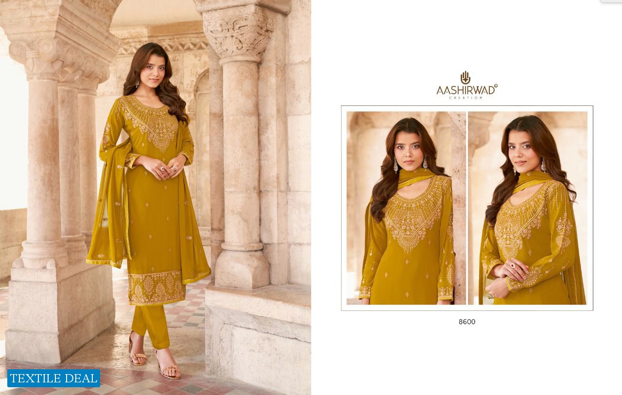 Aashirwad Saarya Wholesale Long Festive Straight Dress