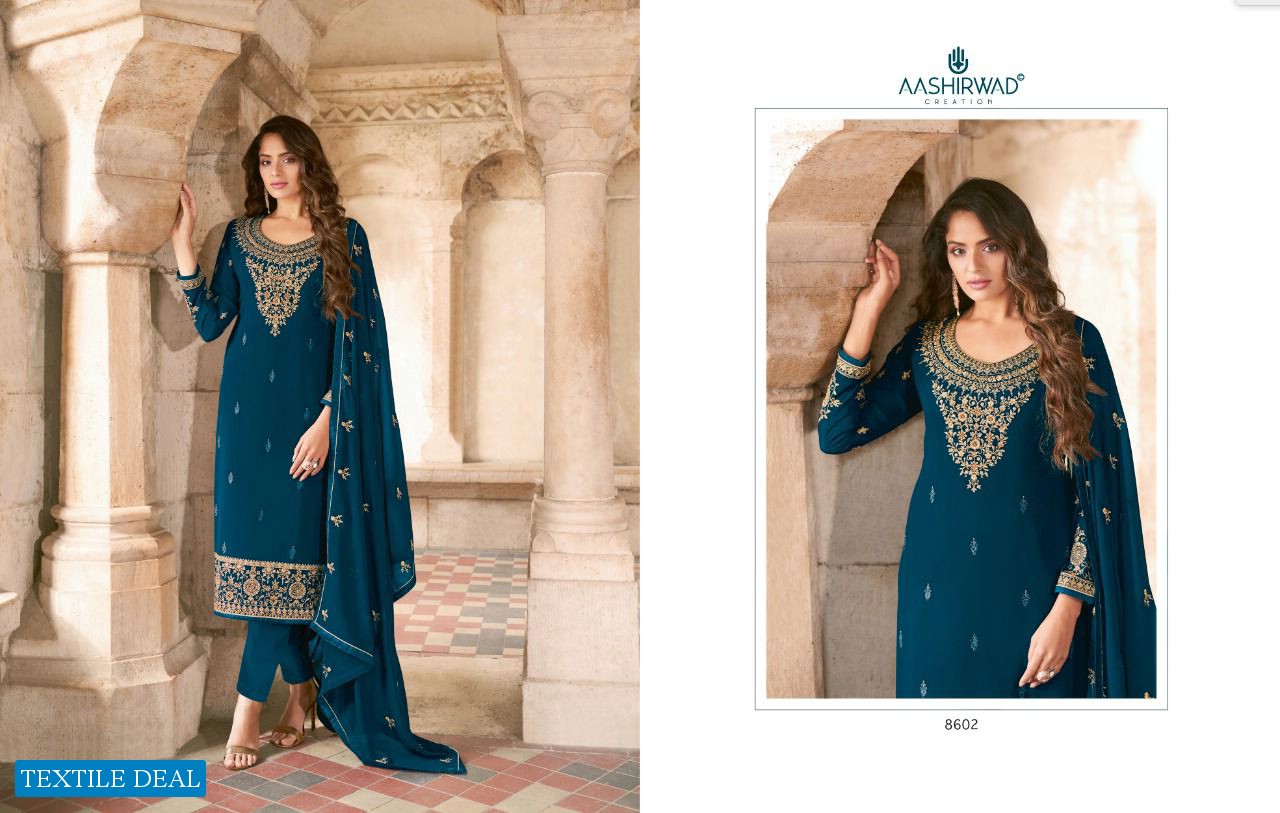 Aashirwad Saarya Wholesale Long Festive Straight Dress