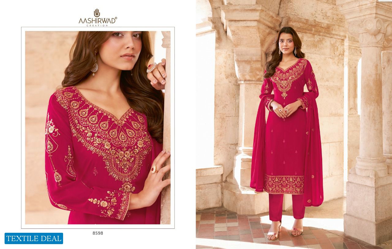 Aashirwad Saarya Wholesale Long Festive Straight Dress