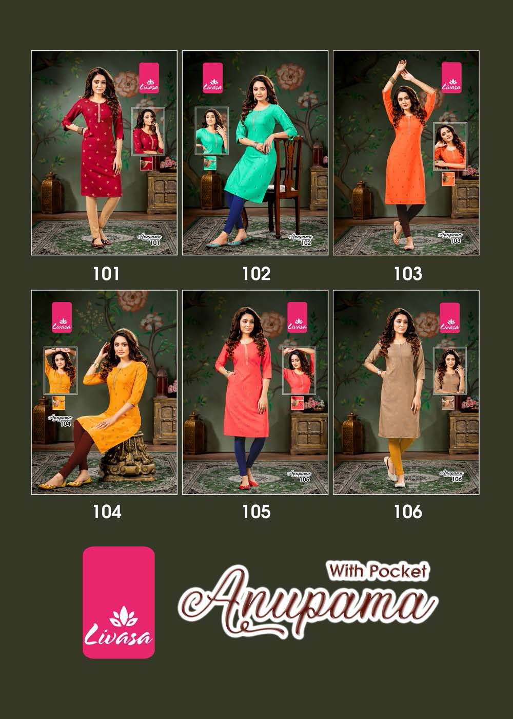 ANUPAMA BY LIVASA HEAVY RAYON LIQUID PRINT WITH KASAB WORK KURTI CATALOG WHOLESALER BEST RATE