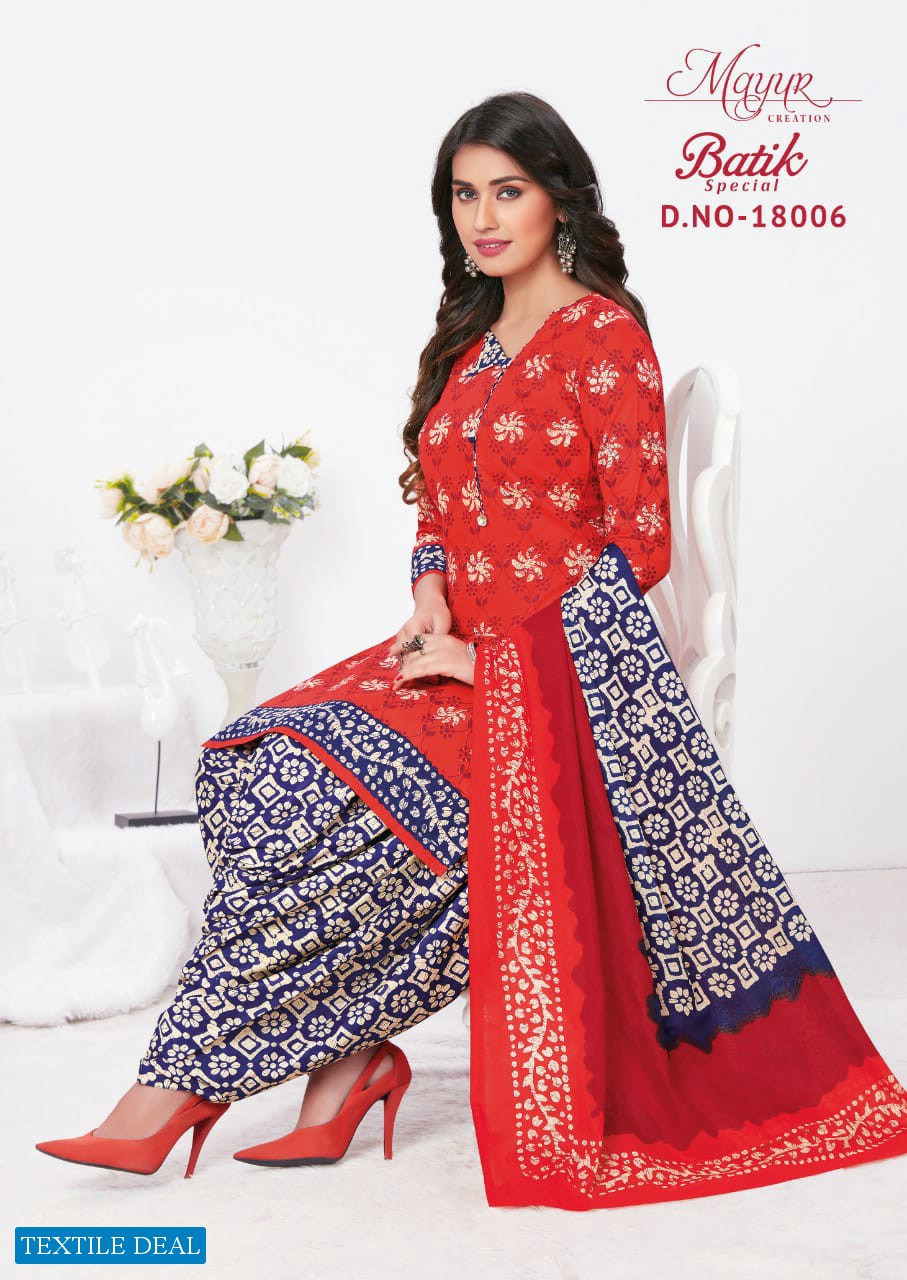 Mayur Batik Special Vol-18 Wholesale Cotton Dress Material